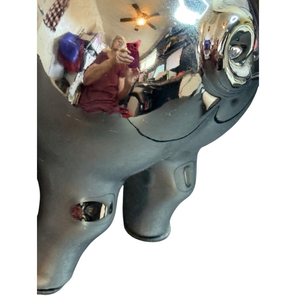When Pigs Fly Metal Figure Statue Flying Pig Chrome Finish 11.5"x5"x4" - Picture 6 of 12